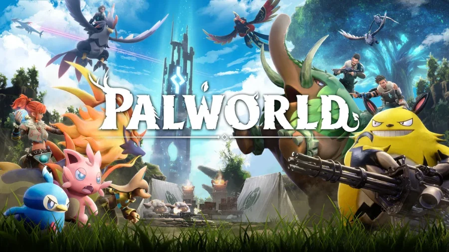 A promotional image of the game Palworld which is on Steam and Xbox Game Pass