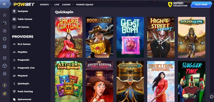 Powbet Casino Quickspin slots - Quickspin online slots