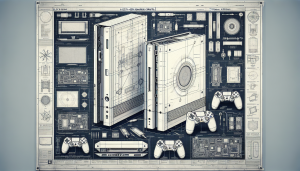 AI generated design sketch of the PlayStation 6 concept art