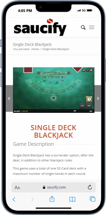 Saucify Blackjack