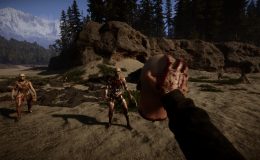 An image showing the player being attacked by cannibals in Sons of the Forest