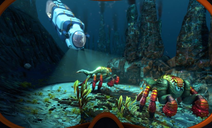 A screenshot from the original version of Subnautica.