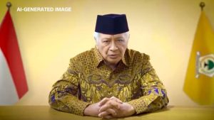 Deepfake video showing the image of former Indonesia dictator Suharto / Indonesian general election impacted by deepfake AI