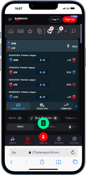 Katana Spin Football Event Builder