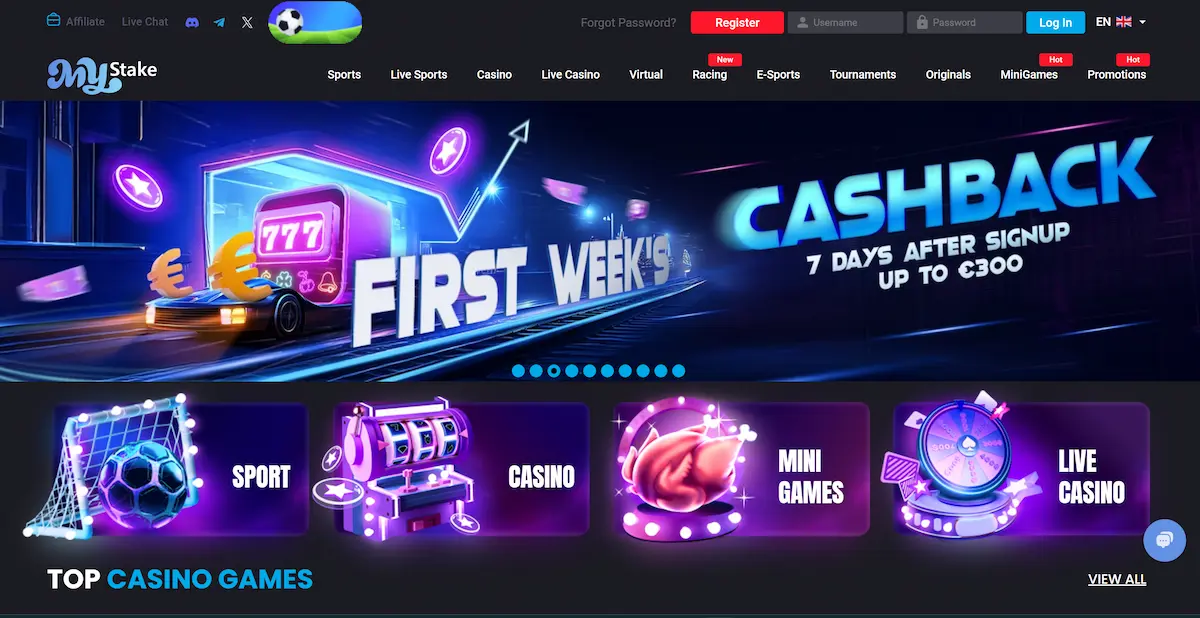 Mystake app interface on mobile