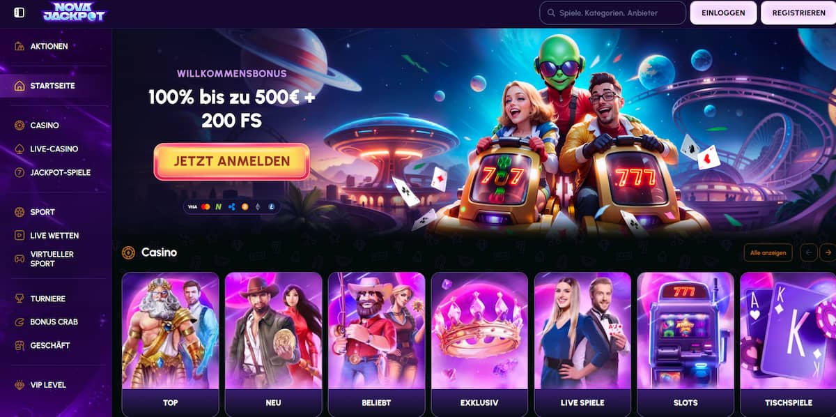 Novajackpot neues Online Casino