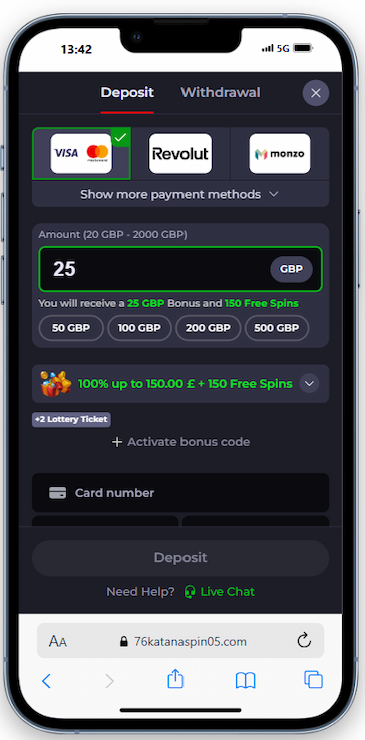 Step 3 – Make your first deposit and take advantage of the welcome bonus.
