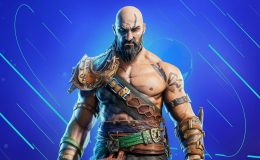An AI-generated image of Kratos in the style of Fortnite