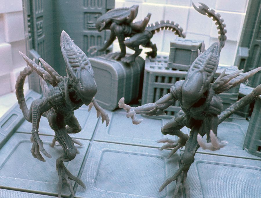3D printed Xenomorphs from Aliens.