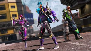 An image showing three of the characters from Apex Legends