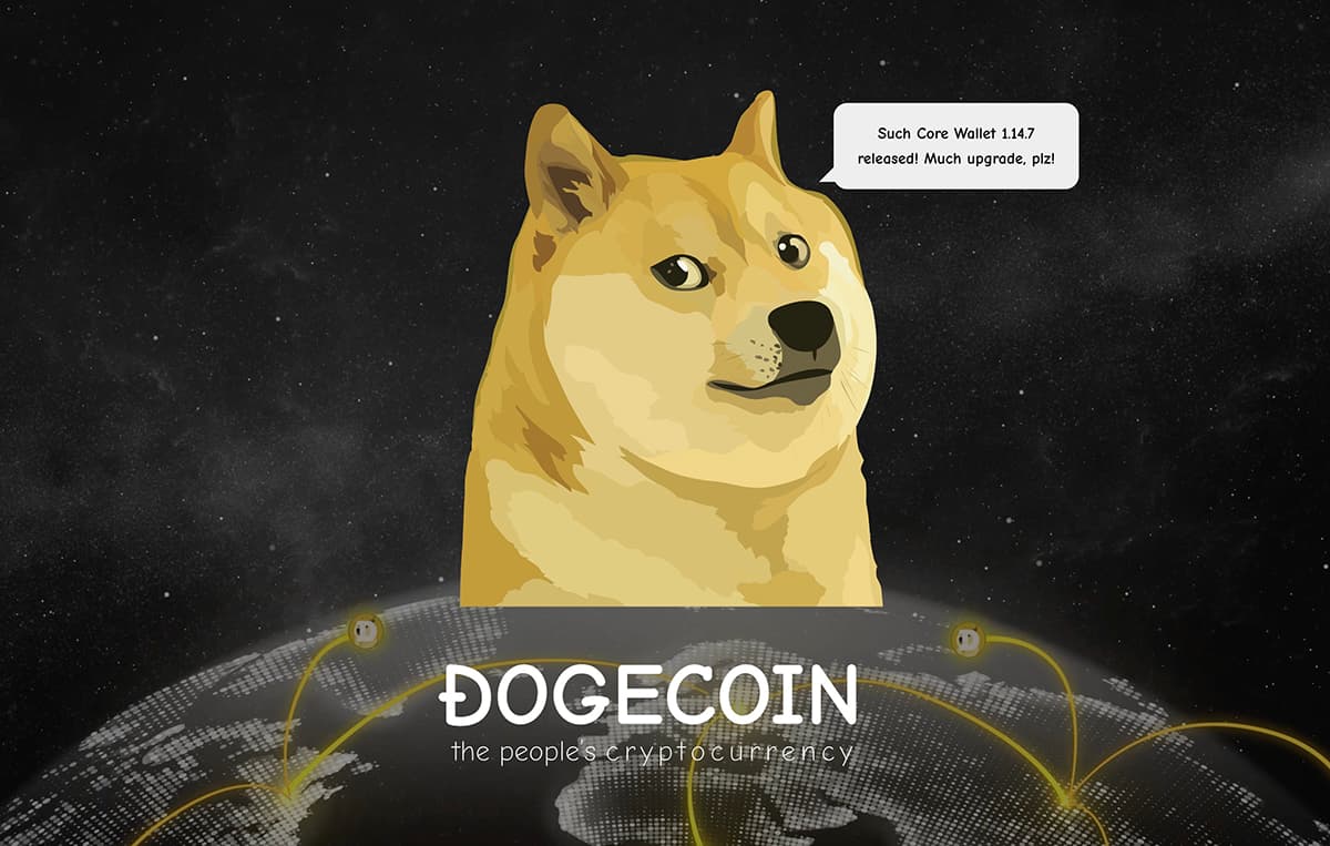 ドージコイン公式サイトの柴犬
