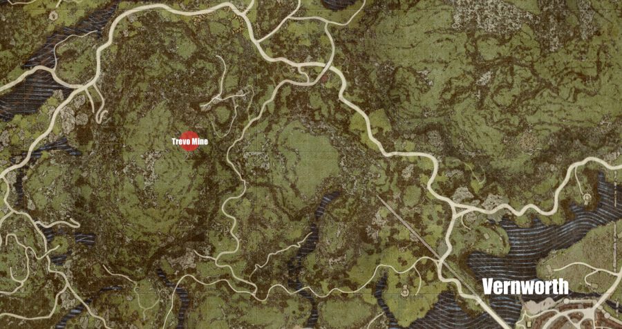 A map showing the location of the Two Hander in Dragon's Dogma 2