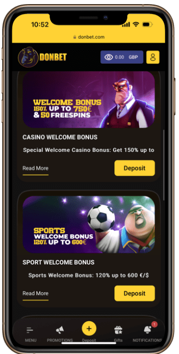 Step 3: Use a Donbet Promo Code