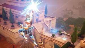 An image of a Fortnite player using a Thunderbolt in the new season.
