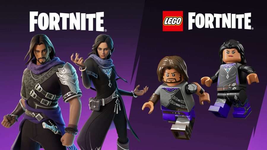 An image of the Anwar and Noorah skins from Fortnite's Lantern Fest 2024 and Lego Fortnite