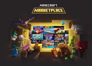 A promotional image for the Minecraft Marketplace Pass.