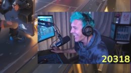 A photo of Tyler 'Ninja' Blevins while streaming.