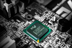 Intel chip in motherboard