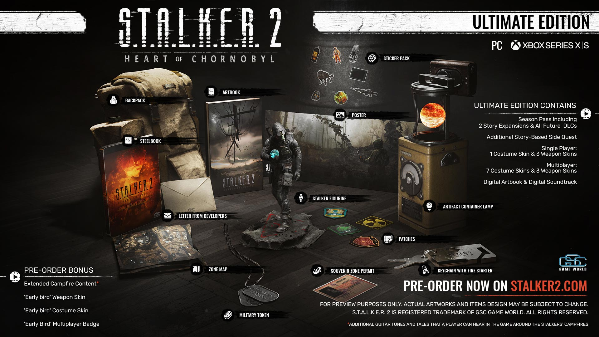 The Stalker 2 Ultimate Edition contents
