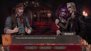 A screenshot of an interaction in Vampire Therapist