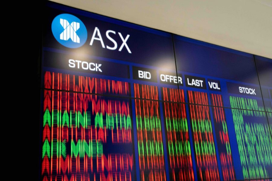 Screen showing ASX stock exchange