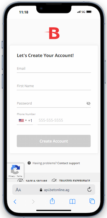 Step 2: Create a Betting Account