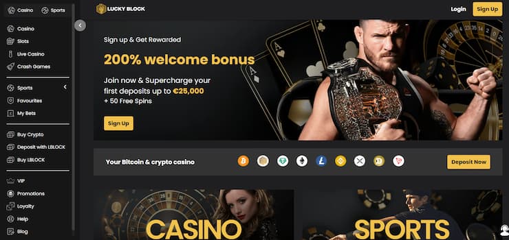 selection of novomatic games at lucky block casino