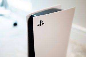 Close-up on PlayStation 5 console