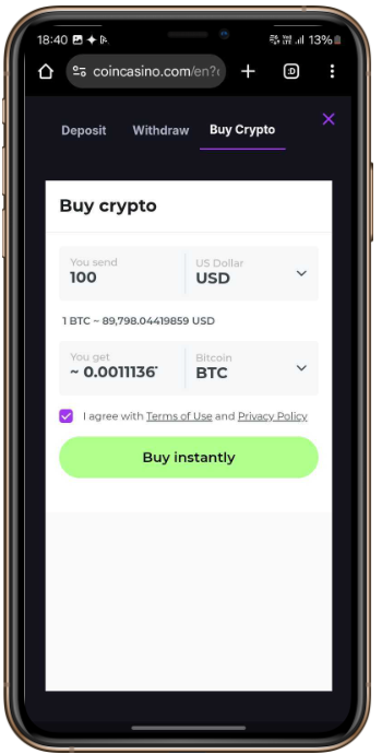 Make Your First BTC Deposit