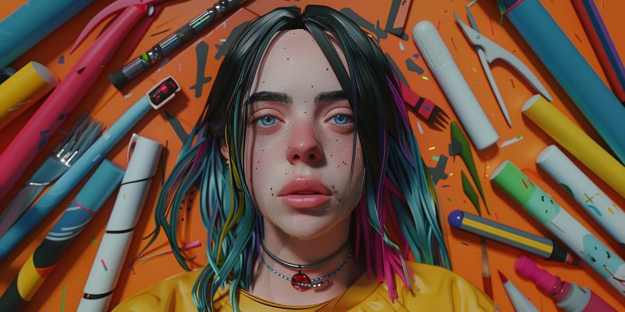 An AI-generated image of Billie Eilish