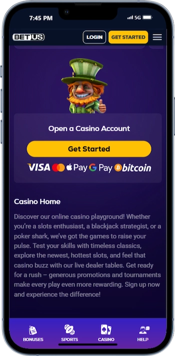 visa online casino