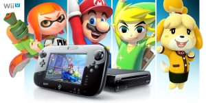 An image showing Nintendo Wii U and a range of popular Nintendo characters