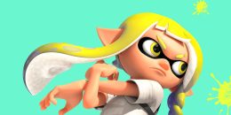 One of the Squid Sisters from Nintendo's Splatoon franchise flexes her arms, getting ready for a battle, in a promotional image for Splatoon 3