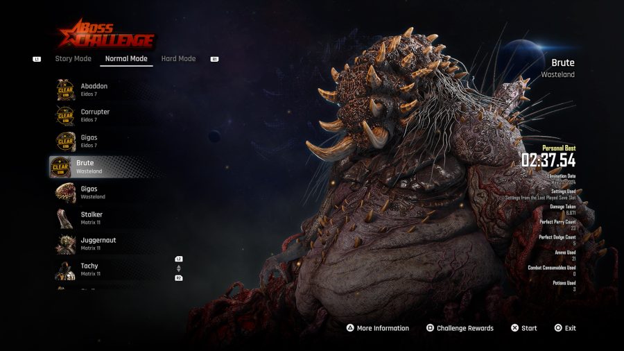 Stellar Blade screenshot of new Boss Challenge