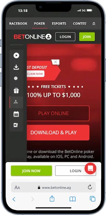 Solana Deposits at BetOnline