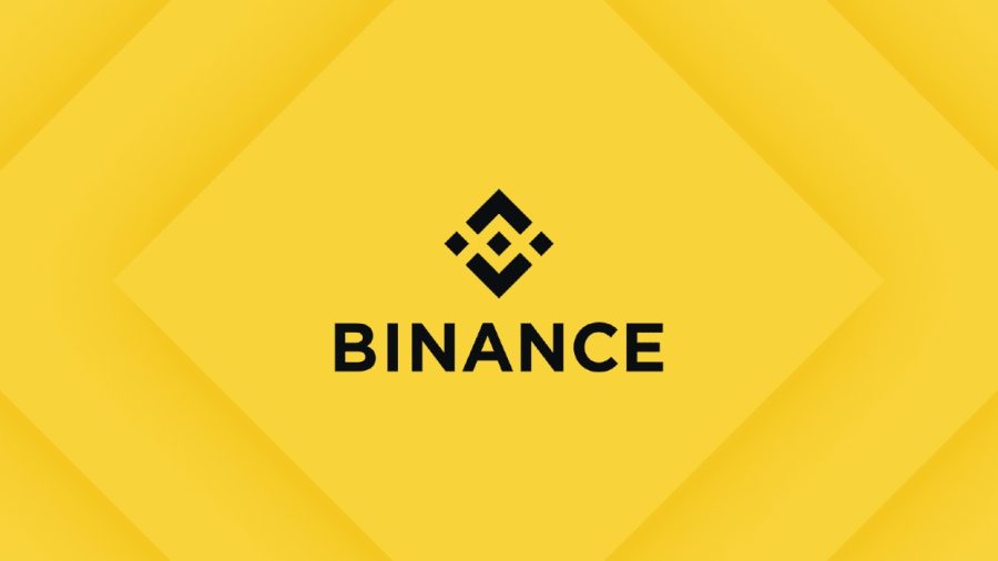 Binance logo on yellow background
