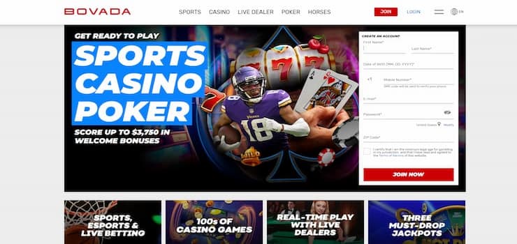 Bovadsa Launches Online Casino Slots And Gaming in Maine USA 