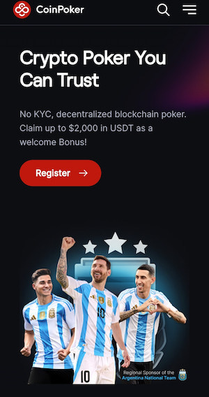 CoinPoker Mobile Homepage