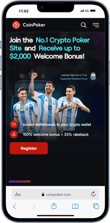 Solana Poker Crypto Sign Up Step 1