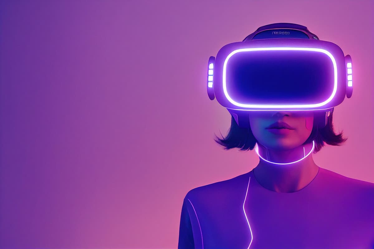 VRをプレイしている女性のイメージ