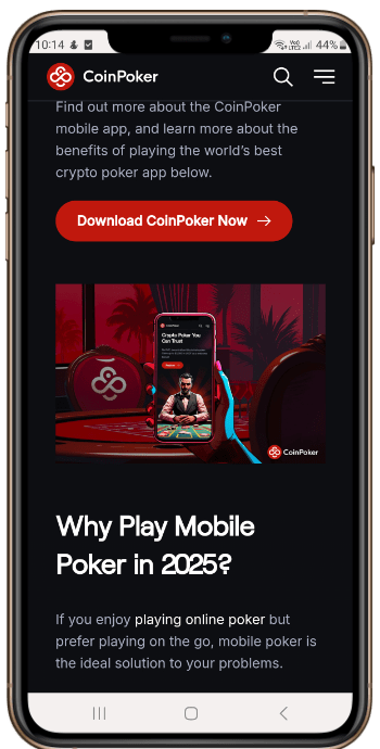 Bitcoin Poker on Mobile