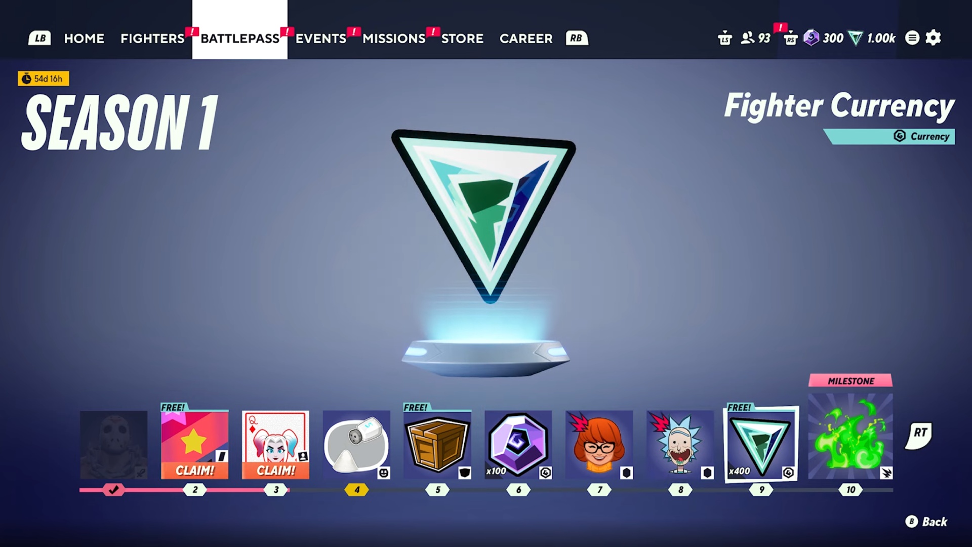 Fighter Currency in MultiVersus battle pass