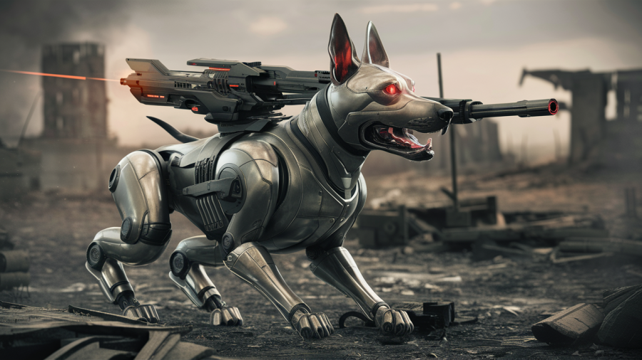 US Marines have robot dogs with firepower