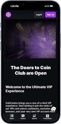 Step 1 - Visit the CoinCasino Site and Register