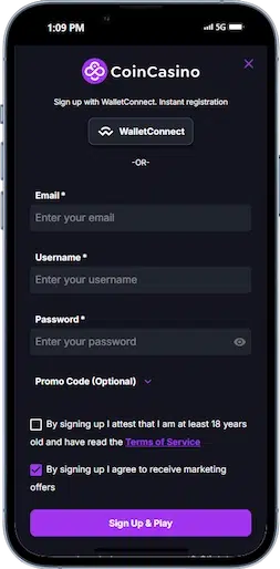 Step 2 - Complete the Sign-Up Form