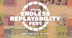 O banner do Steam Endless Replayability Fest.