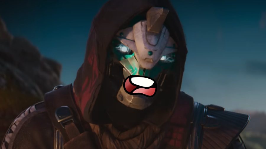 Cayde-6 in The Final Shape with a shocked mouth