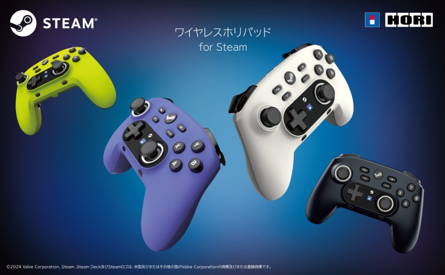promotional image for Hori's new Wireless Horipad for Steam, officially licensed by the PC marketplace, launching Oct. 31