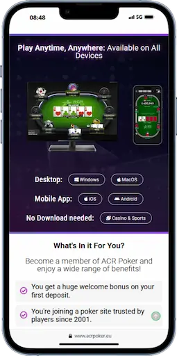 Singapore Online Poker at ACR Poker