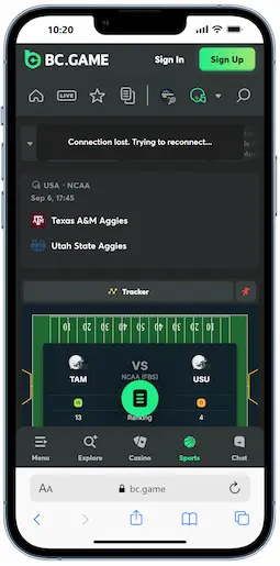 Utah College Sports Betting With BC.Game